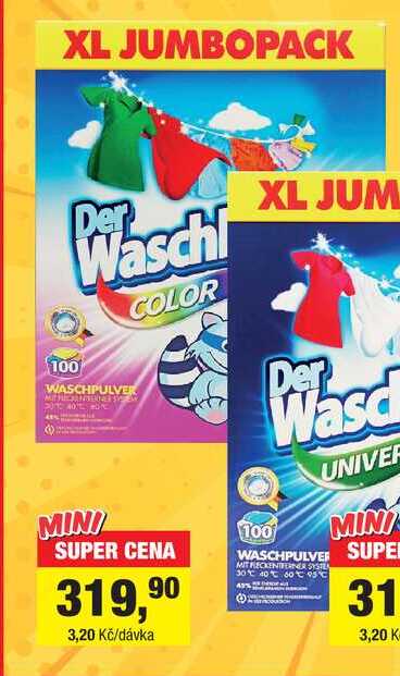 Waschkönig prací prášek Color 100 praní, 6 kg