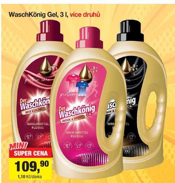 Waschkönig Gel, 3 I