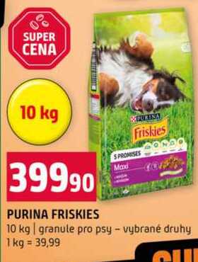 PURINA FRISKIES 10 kg granule pro psy vybrané druhy