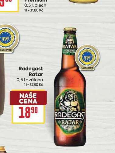 Radegast Ratar 0,5l