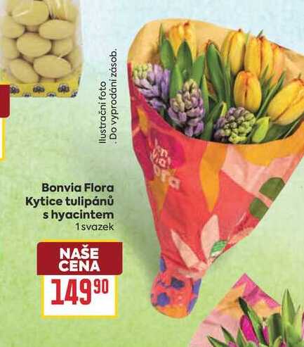 Bonvia Flora Kytice tulipánů s hyacintem 1 svazek 