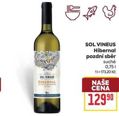 SOL VINEUS Hibernal pozdní sběr suché 0,75l