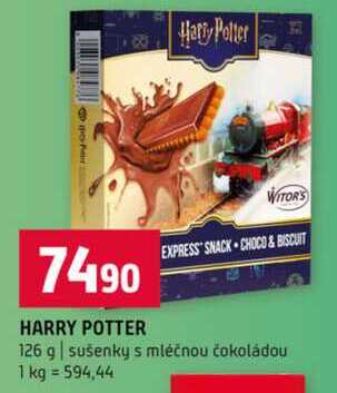 HARRY POTTER 126 g sušenky s mléčnou čokoládou 