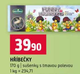 HŘÍBEČKY 170 g sušenky s tmavou polevou 