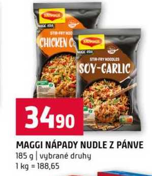MAGGI NÁPADY NUDLE Z PÁNVE 185 g vybrané druhy 