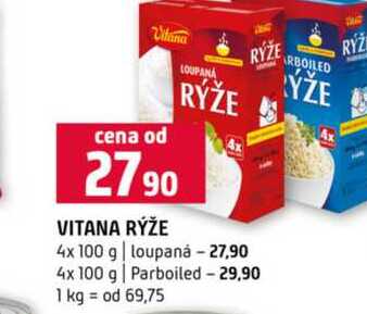 VITANA RÝŽE 4x 100 g loupaná 4x 100 g Parboile