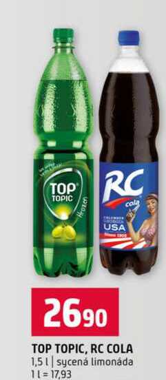 TOP TOPIC, RC COLA 1,5l sycená limonáda