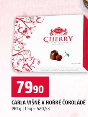 CARLA VIŠNĚ V HOŘKÉ ČOKOLÁDĚ 190 g