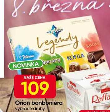 Orion bonboniéra vybrané druhy