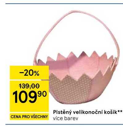 Plstěný velikonoční košík