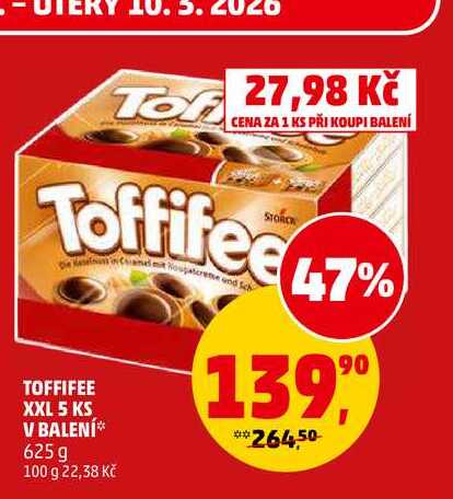 TOFFIFEE XXL 5 KS V BALENÍ, 625 g