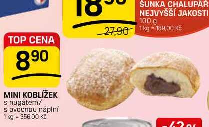 MINI KOBLÍŽEK s nugátem/ s ovocnou náplní 