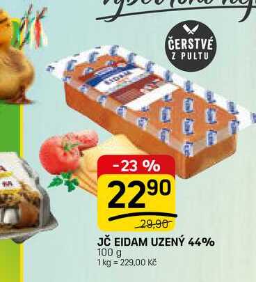 JČ EIDAM UZENÝ 44% 100 g 