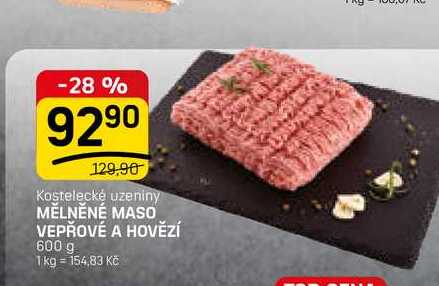 MĚLNĚNÉ MASO VEPŘOVÉ A HOVĚZÍ 600 g