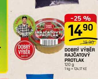 DOBRÝ VÝBĚR RAJČATOVÝ PROTLAK 120 g 
