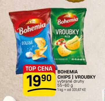BOHEMIA CHIPS VROUBKY vybrané druhy 55-60 g