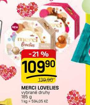 MERCI LOVELIES vybrané druhy 185 g