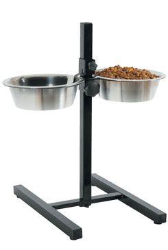 Miska nerez stojan nastavitelný 2 misky pes 1,5l Zolux