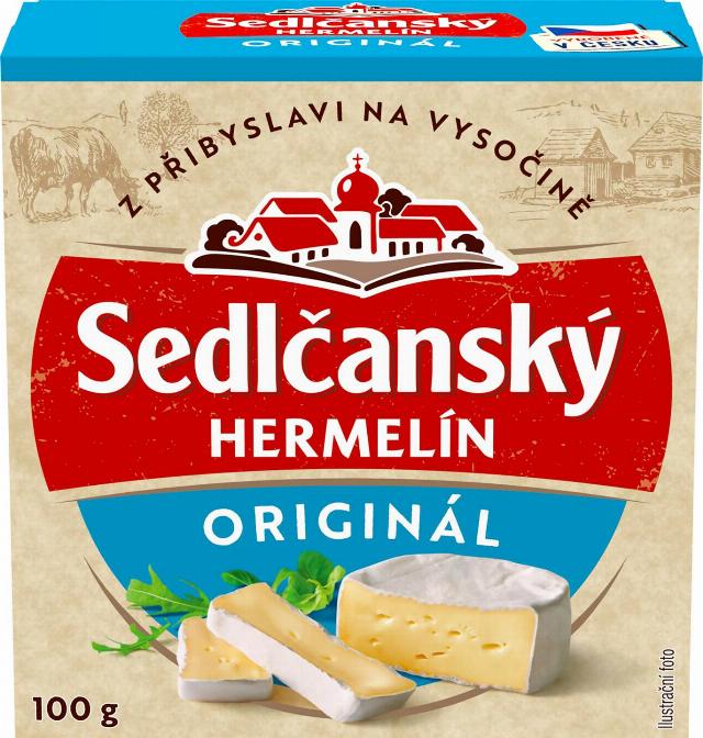 Sedlčanský Hermelín s bílou plísní na povrchu
