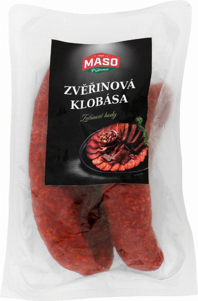 Maso Příbram Zvěřinová klobása