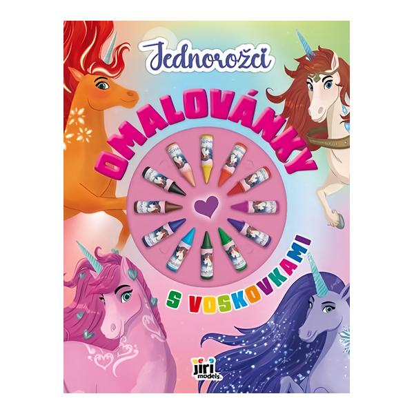 JIRI MODELS Omalovánky s voskovkami Jednorožci