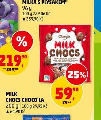 MILK CHOCS CHOCO'LA, 200 g