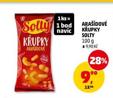 ARAŠÍDOVÉ KŘUPKY SOLTY, 100 g 