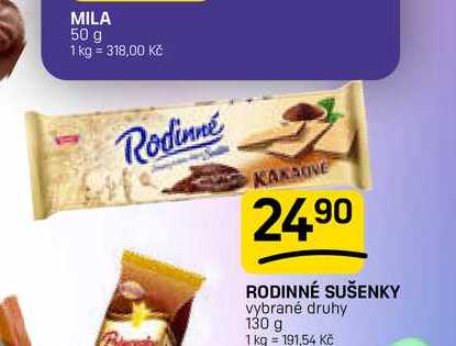 RODINNÉ SUŠENKY vybrané druhy 130 g 