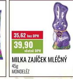 MILKA ZAJÍČEK MLÉČNÝ 45g 