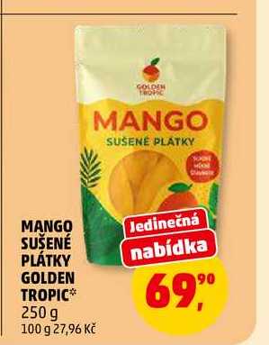 MANGO SUŠENÉ PLÁTKY MANGO TROPIC, 250 g