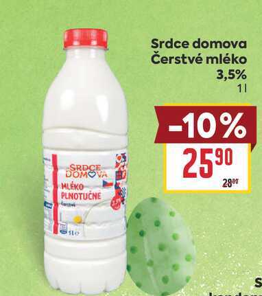 Srdce domova Čerstvé mléko 3,5% 1l