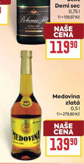 Medovina zlatá 0,5l