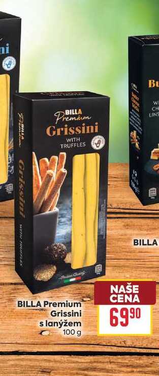 BILLA Premium Grissini s lanýžem 100 g 