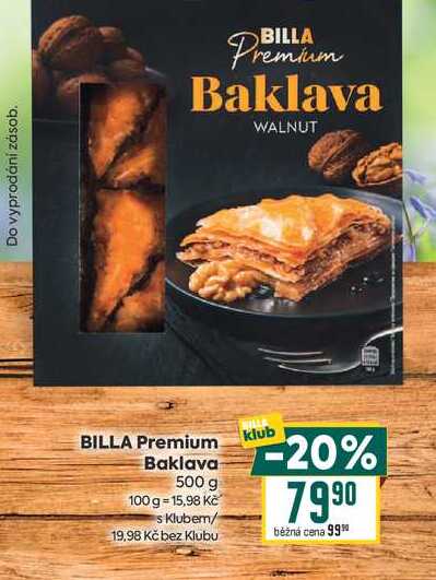 BILLA Premium Buklava 500g