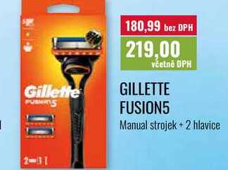 GILLETTE FUSION5 Manual strojek + 2 hlavice