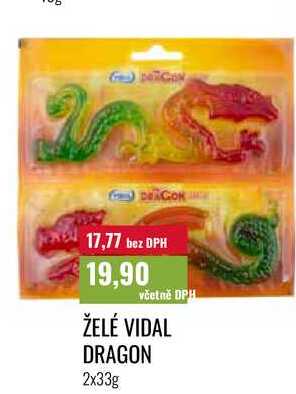 ŽELÉ VIDAL DRAGON 2x33g 