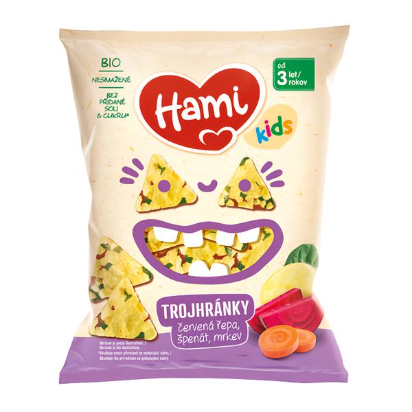 Hami Trojhránky červená řepa, špenát, mrkev