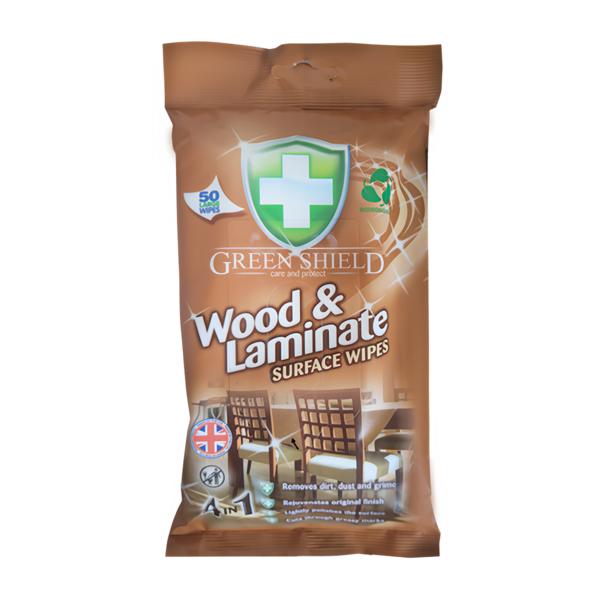 Green Shield Vlhčené ubrousky na dřevo a lamináty