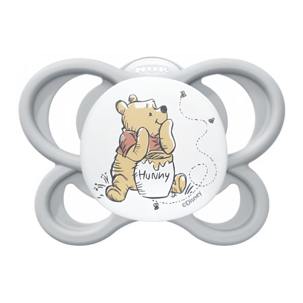 NUK Dudlík Perfect Match Air Disney Medvídek Pú Grey (0-6 m)