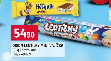 ORION LENTILKY MINI VAJÍČKA 110 g dražovaná