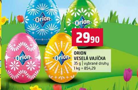 ORION VESELÁ VAJÍČKA 35 g vybrané druhy 