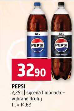 PEPSI 2,25l sycená limonáda vybrané druhy 