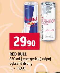 RED BULL 250 ml energetický nápoj vybrané druhy 