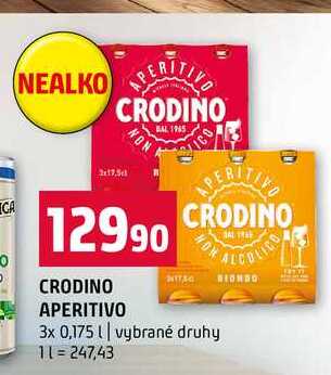 CRODINO APERITIVO 3x 0,175l vybrané druhy 