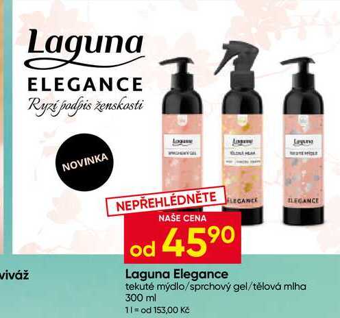 Laguna Elegance tekuté mýdlo/sprchový gel/tělová mlha 300 ml 