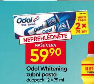 Odol Whitening zubní pasta duopack 2 x 75 ml 