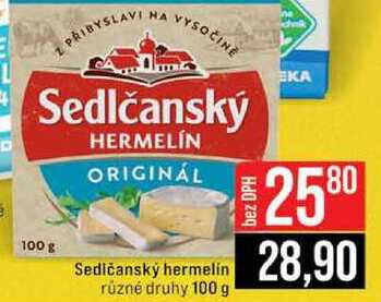Sedlčanský hermelín různé druhy 100 g