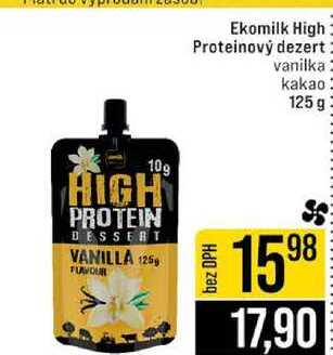 Ekomilk High Proteinový dezert vanilka kakao 125 g 