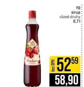 YO sirup různé druhy 0,7l