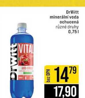 DrWitt minerální voda ochucená různé druhy 0,75l 